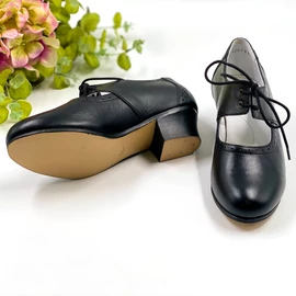 Női, lányka fűzős karakter cipő - Fekete Női, lányka fűzős karakter cipő - Fekete