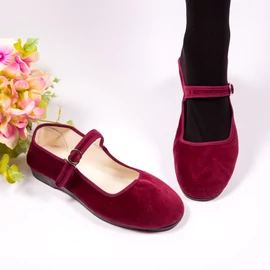 Bársony cipő - Bordó Bársony cipő - Bordó