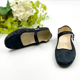 Brokát bársony cipő - Fekete Brokát bársony cipő - Fekete