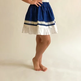 Gyermek néptánc szoknya - kékfestő mintás